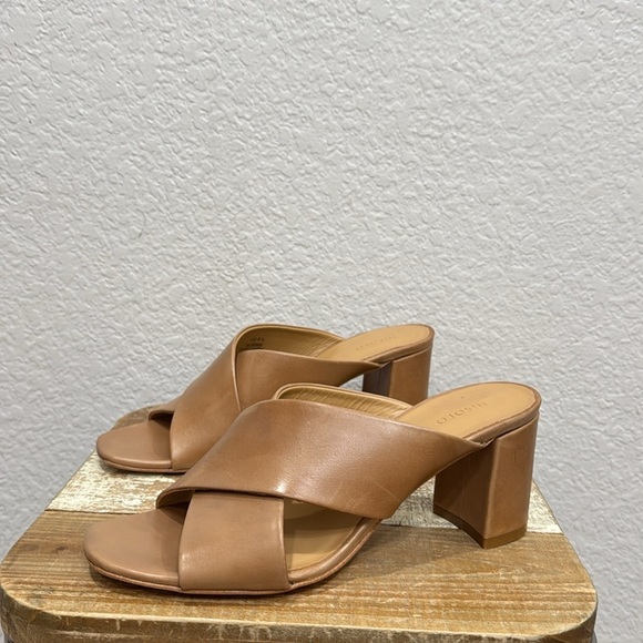 Nisolo Carina Almond Leather Cross Strap Mule Size 9.5 - Picture 5 of 8